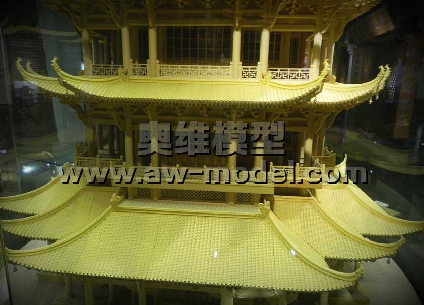 黄鹤楼木质模型